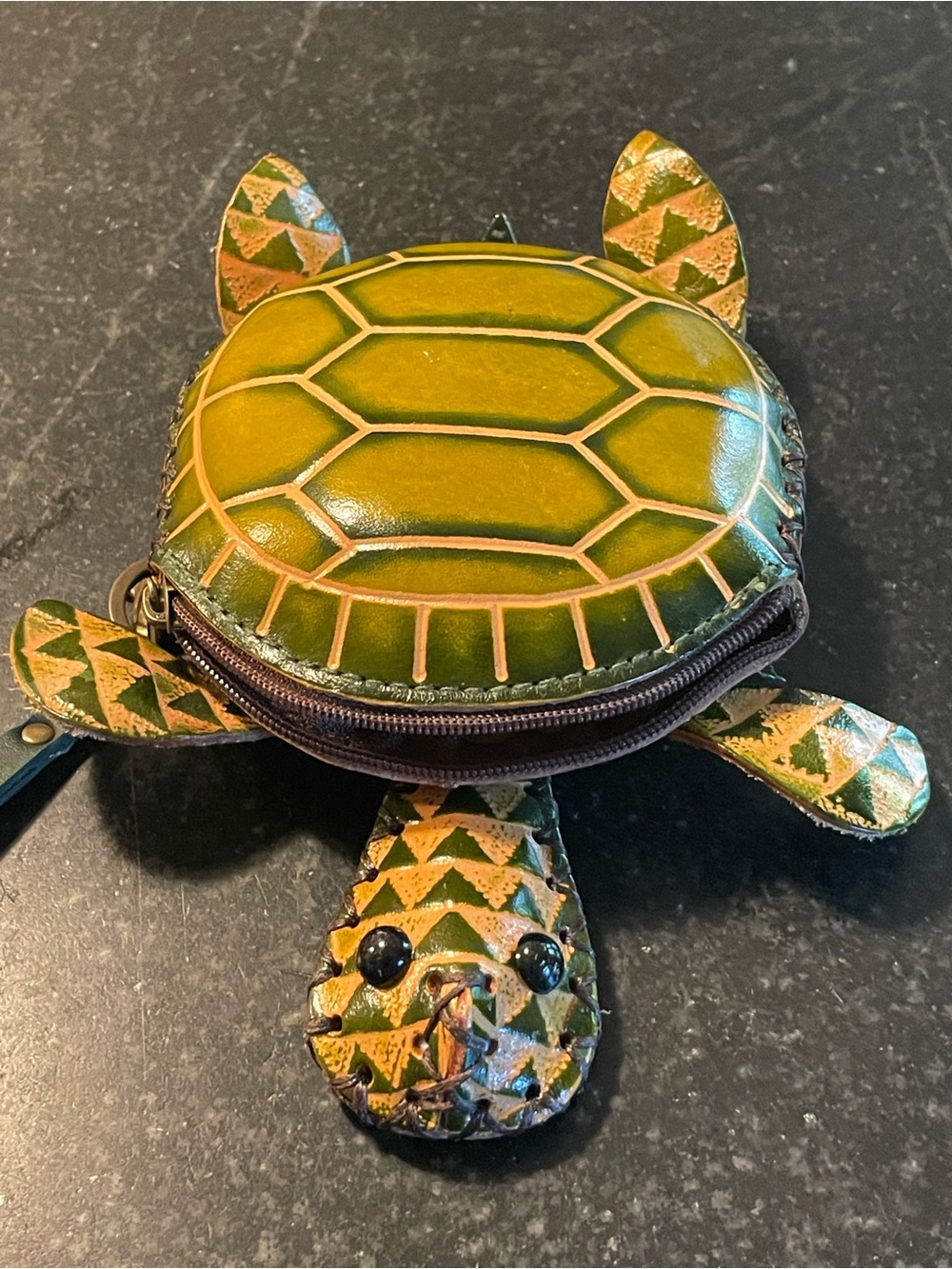 Green Turtle Wristlet